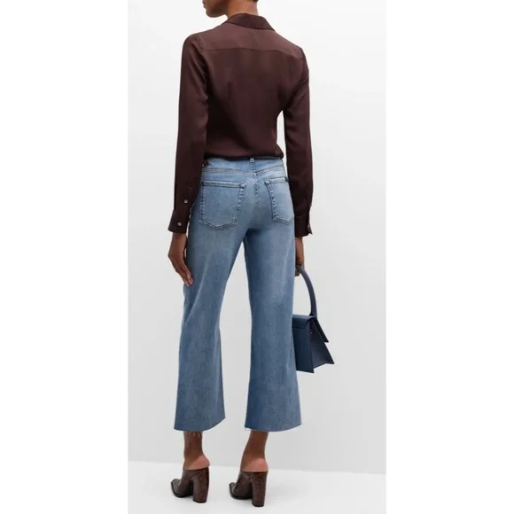 7 for All Mankind Cropped Alexa Wide Leg Jeans | Heidi Wash | Size 24 - Picture 2 of 6